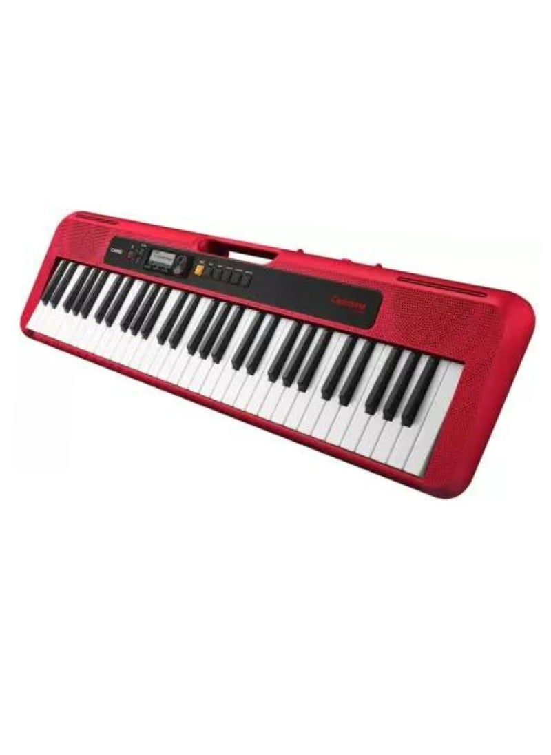 CASIO - CT-S200 Digital Piano Keyboard - Red - 61 Keys - 400 Tones - 77 Rhythms, With Power Adaptor - Image 1