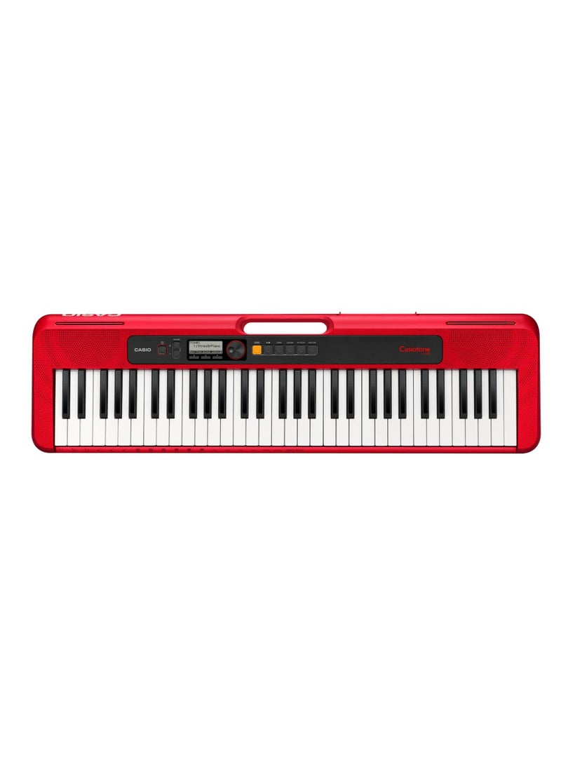 CASIO - CT-S200 Digital Piano Keyboard - Red - 61 Keys - 400 Tones - 77 Rhythms, With Power Adaptor - Image 1