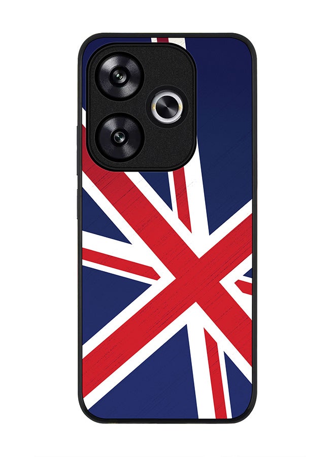 Stylizedd Rugged Black edge case for Xiaomi Poco F6 / Xiaomi Redmi Turbo 3, Slim fit Soft Case Flexible Anti Drop TPU Gel Thin Cover -  Flag Of UK - Image 1