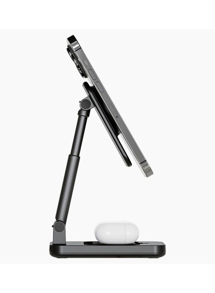 POWER WiWU M8 Power Air 4-in-1 Wireless Charger – 15W Fast Charging Station for iPhone, Apple Watch, AirPods & More (Black) - Image 3