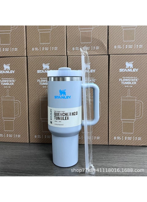 Stanley Quencher H2.0 FlowState Stainless Steel Vacuum Insulated Tumbler with Lid and Straw for Water, Iced Tea or Coffee, Smoothie and More 40oz