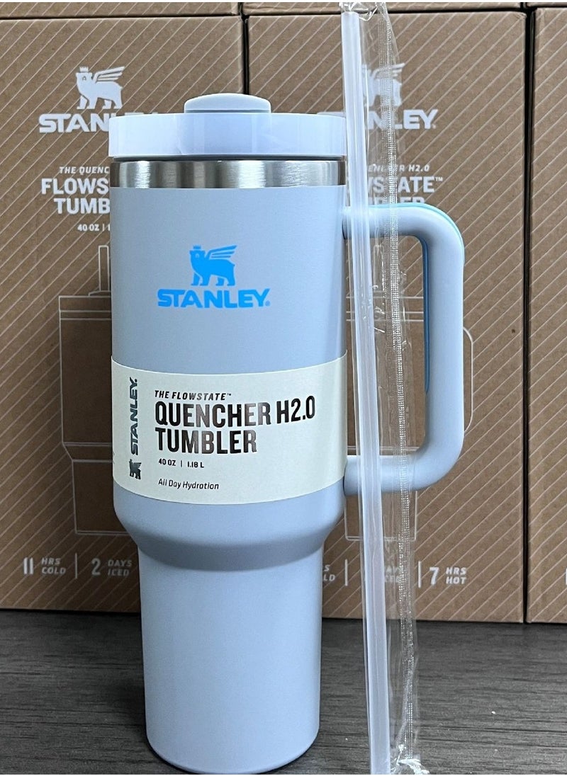 Stanley Quencher H2.0 FlowState Stainless Steel Vacuum Insulated Tumbler with Lid and Straw for Water, Iced Tea or Coffee, Smoothie and More 40oz