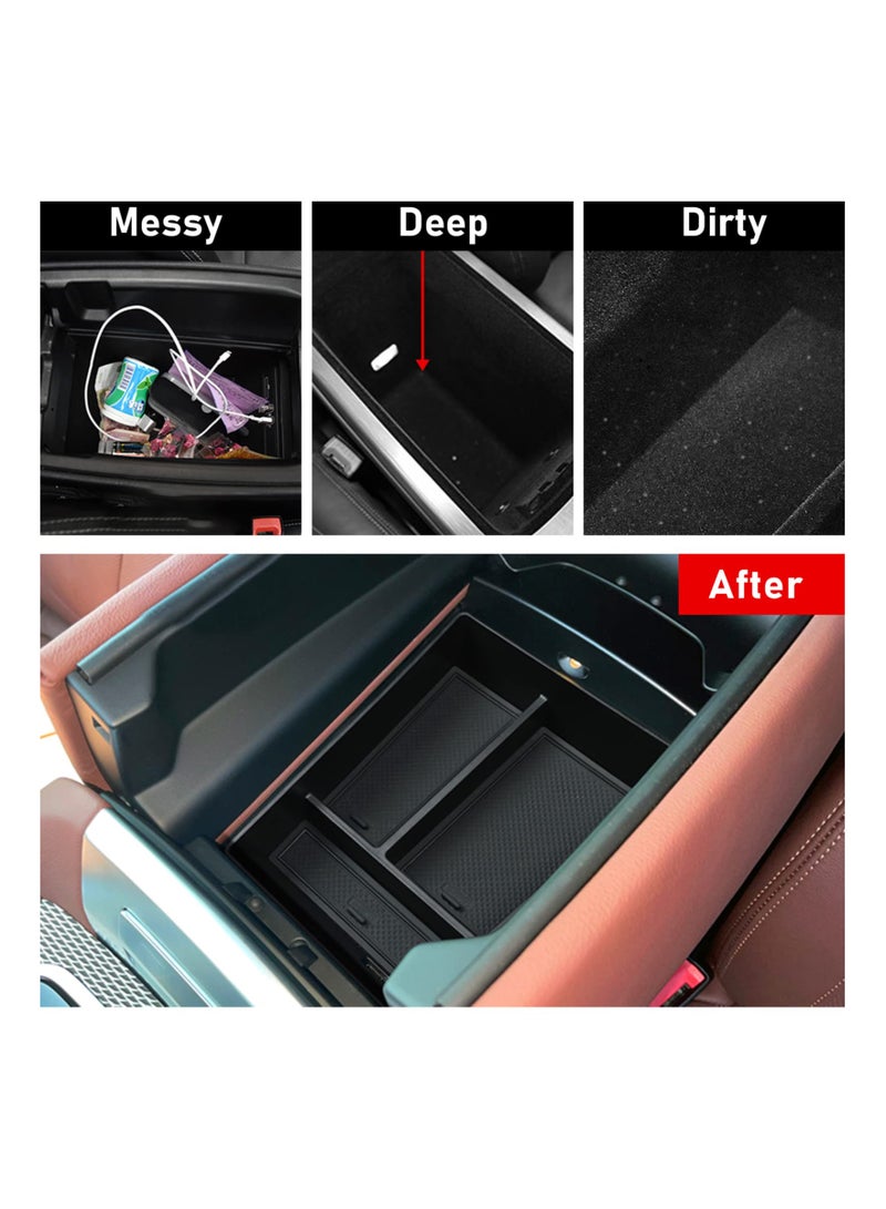 Center Console Organizer for BMW X5 G05 (2019-2024), X6 G06 (2020-2024), and X7 G07 - Console Storage Tray Compatible with BMW Models for Enhanced Organization. - Image 2