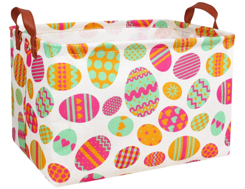 BOOHIT Large Easter Baskets for Kids Personalized Baby Girl Easter Basket Cute Teen Boy Spring Decor (Small Egg) - Image 1