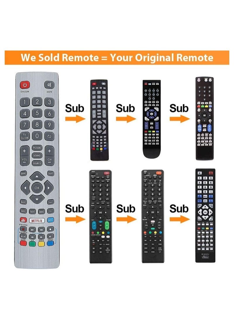 Generic - Remote Control for Sharp Aquos UHD 4K Freeview 3D HD Smart TV with Netflix Youtube NET+ Buttons LC-24DHG6001K LC-32HG5141K LC-40FG5242E LC-43FG5242E - Image 1