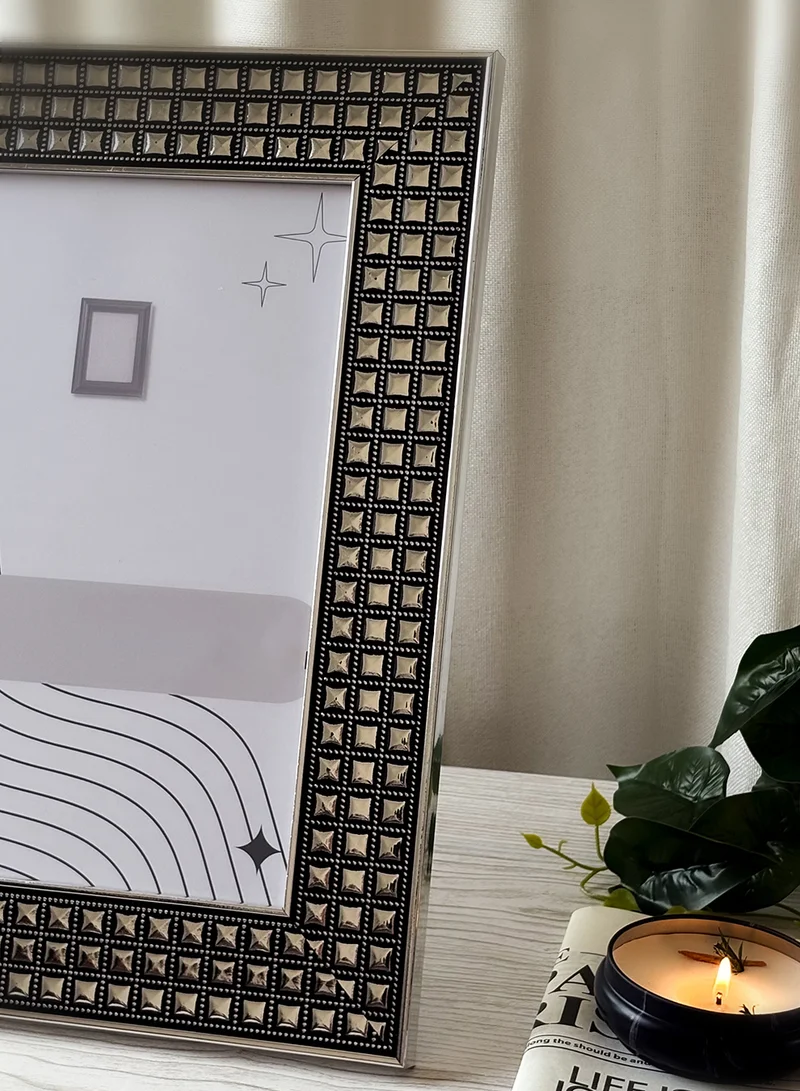 LOWHA Ornate Tabletop Picture Photo Frame with MDF Backing Includes Built-in Stand and Acrylic Front