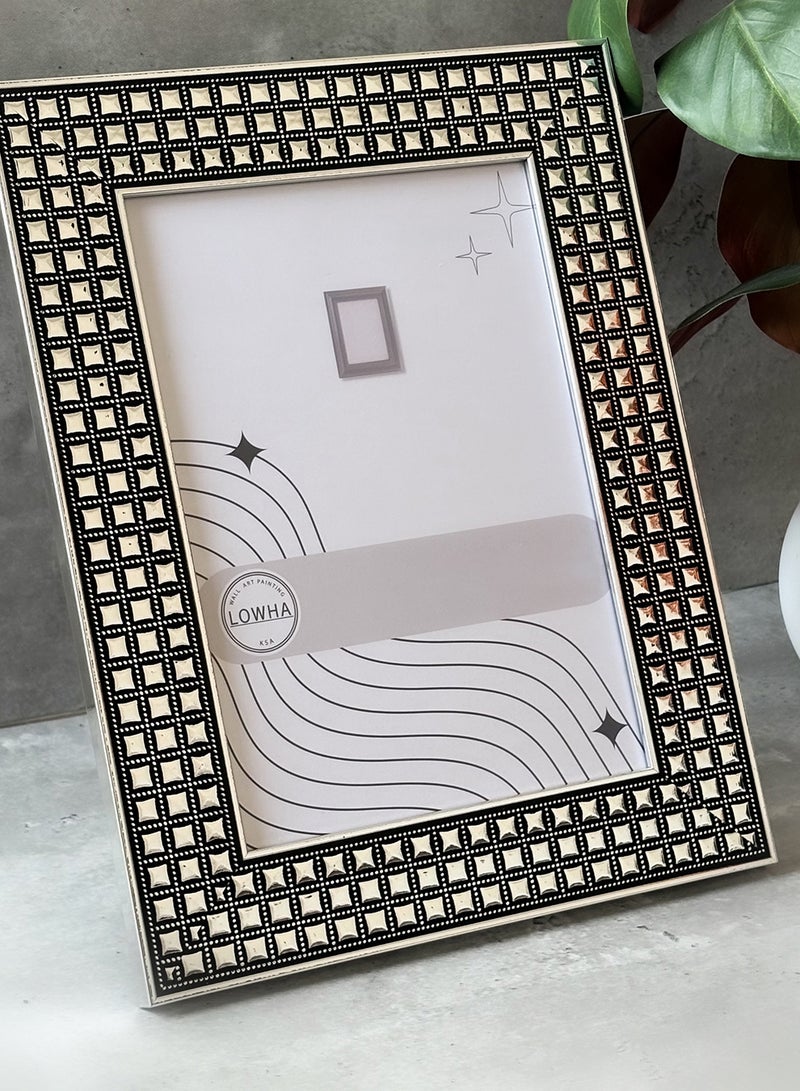 LOWHA Ornate Tabletop Picture Photo Frame with MDF Backing Includes Built-in Stand and Acrylic Front  - Image 1