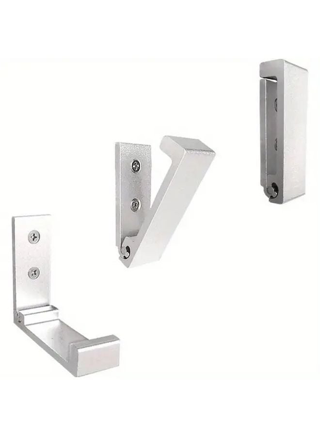 قطعتان من خطاطيف الحائط الفضية الثقيلة القابلة للطي - لا تحتاج لحفر - توفير مساحة لجيم المنزل - Image 5