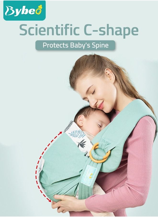 Bybeo Baby Wraps Carrier Infants Wrap Ring Sling and Nursing Cover for Toddler 0-36 Month, Soft & Comfortable, Perfect Gift  - Image 3