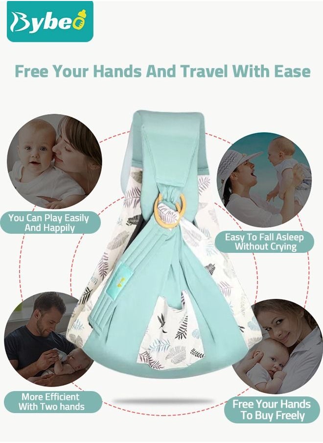Bybeo Baby Wraps Carrier Infants Wrap Ring Sling and Nursing Cover for Toddler 0-36 Month, Soft & Comfortable, Perfect Gift  - Image 2