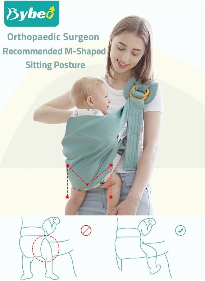 Bybeo Baby Wraps Carrier Infants Wrap Ring Sling and Nursing Cover for Toddler 0-36 Month, Soft & Comfortable, Perfect Gift  - Image 4