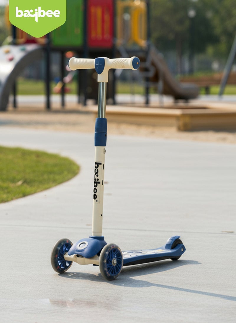 بيبي سكوتر سكيترز للأطفال | سكوتر بثلاث عجلات مع ثلاثة ارتفاعات قابلة للتعديل، مع أضواء LED وموسيقى | سكوتر تزلج يتحمل حتى ٥٠ كجم | سكوتر ركض للأطفال من ٣ إلى ١٠ سنوات، أزرق - Image 2