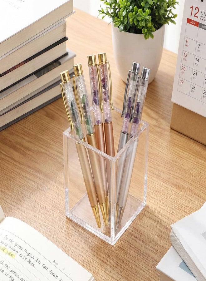 Resholder Handcraft Crystal Pen Gifts for New Beginnings New Chapter Gift Healing Crystal Pen Spiritual Card Organza Bag for Coworker Leaving Job Promotion Protection Anxiety Present for Loved, Gold - Image 4