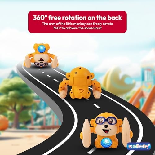 StarAndDaisy Uonibaby by StarAndDaisy Baby Dancing Monkey Toy with 360 Degree Rotation, Clap Activated Music and LED Lights | Interactive Learning Toy for Babies Toddlers Kids Boys Girls -Yellow - Image 4