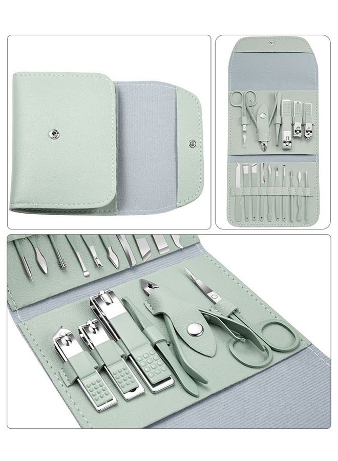 ZCM-HAPPY 16-Piece Manicure and Pedicure Set, Nail Clippers Cuticle Scissors Manicure Knife Manicure Tools - Image 2