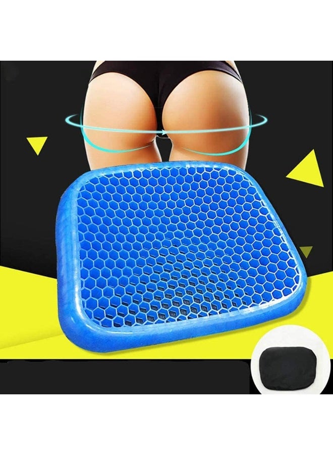 وسادة مقعد بيض جينيريك مع غطاء غير قابل للانزلاق، تصميم خلية نحل قابل للتنفس يمتص نقاط الضغط، يمنع التعرق، متينة، محمولة، مريحة للسيارة، كرسي المكتب، الكرسي المتحرك - Image 2