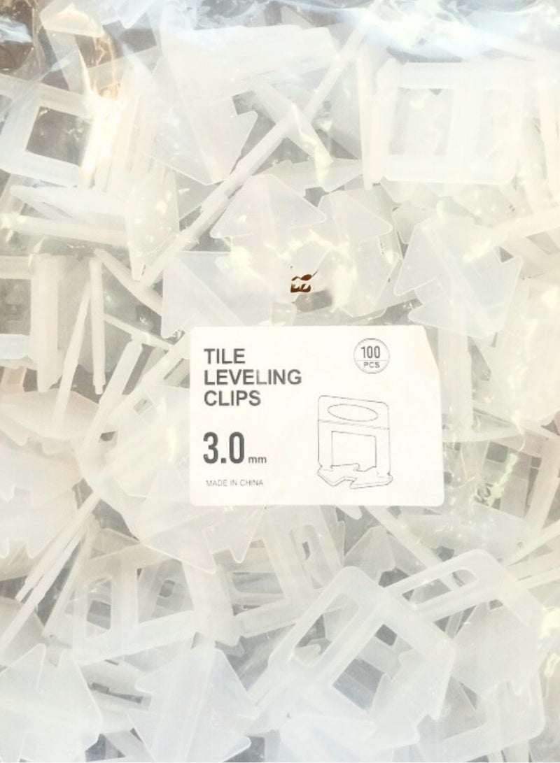 300-Piece Tile Leveling System Clip White 3mm - Image 2
