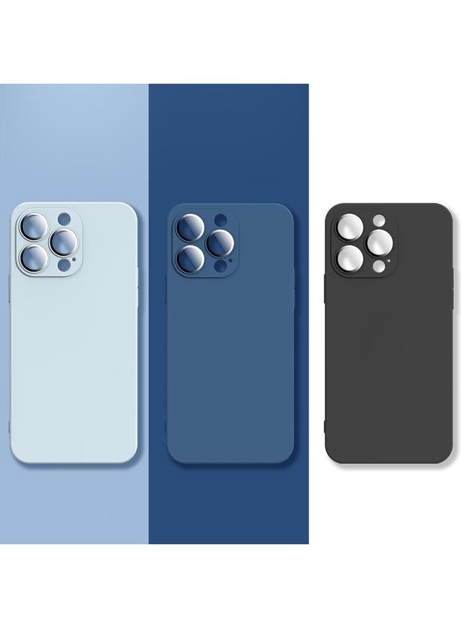 زبون جراب لهاتف iPhone 13 Pro Max، جراب زجاجي شفاف مع عدسة، جراب هاتف سائل - Image 2