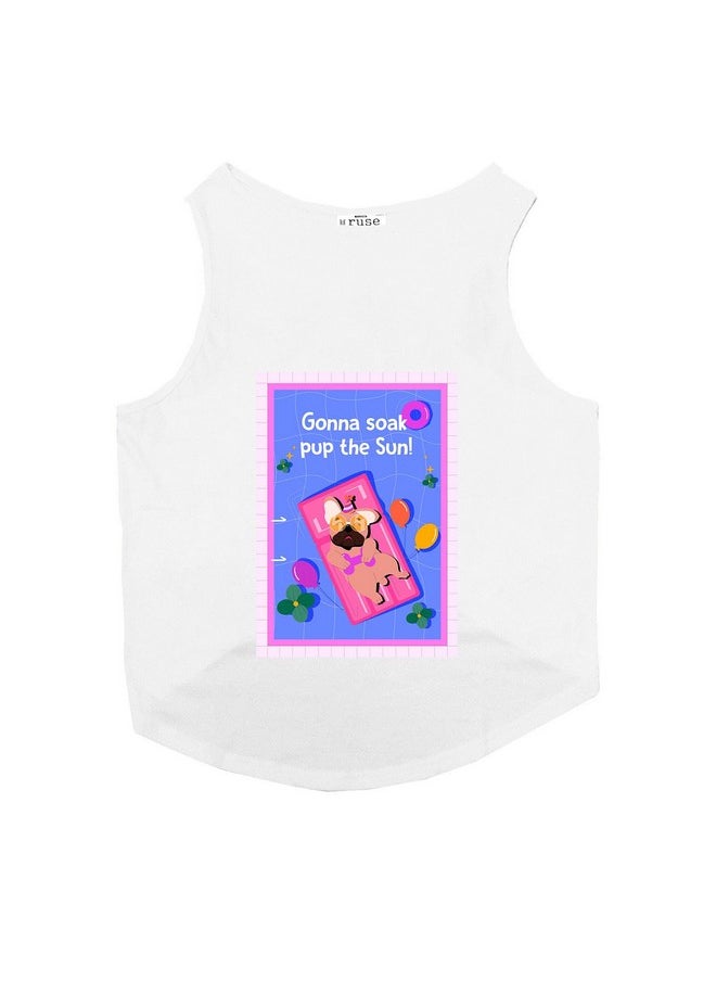rusepin Set Of 2 I M A Good Boy & Gonna Soak Pup The Sun Printed Dog Tank Round Neck Sleeveless Vest T-Shirt/Tees Apparel/Clothes/Combo Tees Gift For Dogs(Royal Blue & White/Xl (Retrievers, Labs Etc.)  - Image 5