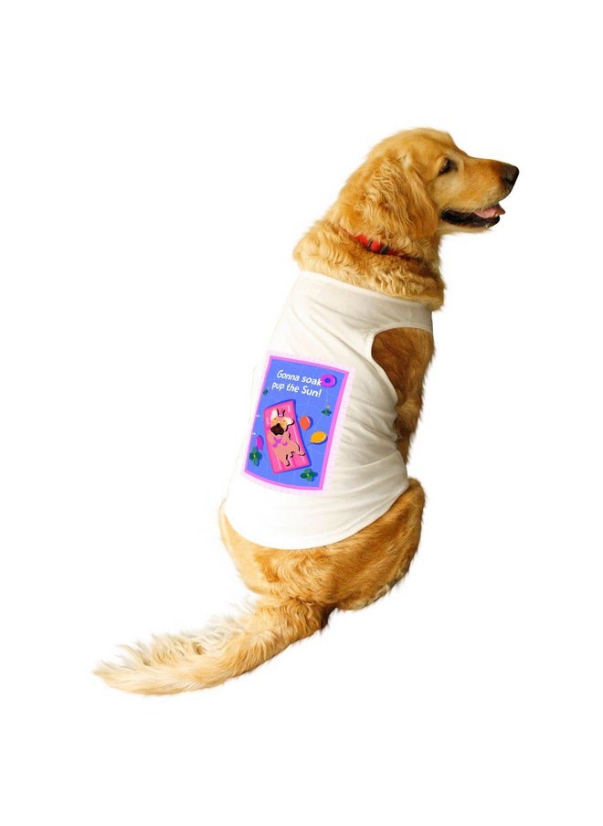 rusepin Set Of 2 I M A Good Boy & Gonna Soak Pup The Sun Printed Dog Tank Round Neck Sleeveless Vest T-Shirt/Tees Apparel/Clothes/Combo Tees Gift For Dogs(Royal Blue & White/Xl (Retrievers, Labs Etc.)  - Image 3