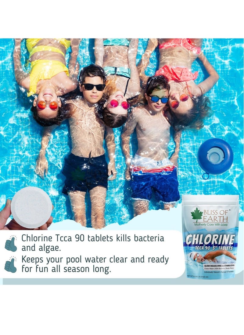 Bliss of Earth Japanese Chlorine Tablets Size for Clean & Clear Swimming Pool Kills Bacteria & Stops Algae Pool Disinfectant 10 Chlorine Tablets 10x200gm - pzsku/Z8BAEF0950318E3DACABAZ/45/_/1660911819/5f8eb71f-b5ce-4d1b-affc-a406e94941ac