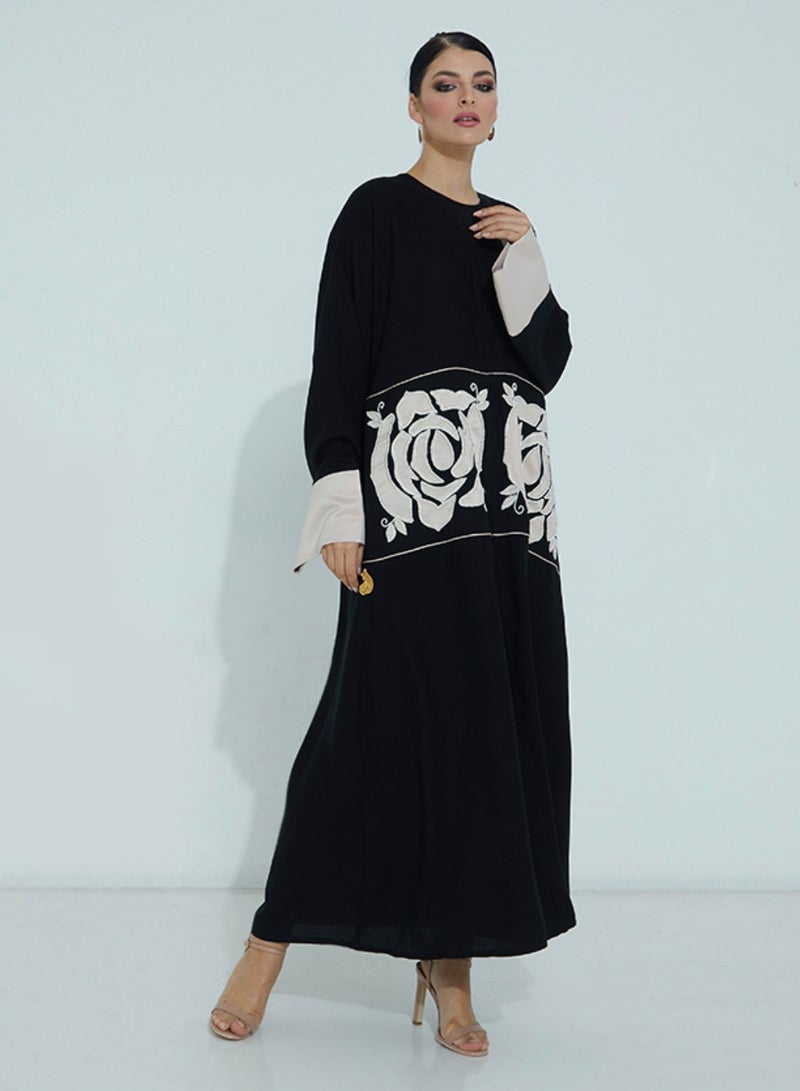 Rosette Abaya Black Flora  - Image 4