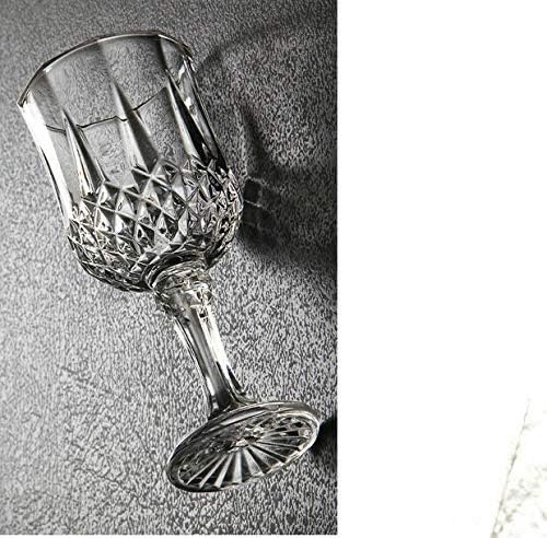 Dakshayanii Crystal LongChamp Wine Glasses Vintage Wedding Premium Glass Party Barware 180 ml Ideal for Soda Milk Coke Water Juice and Mixed Drinks Set of 6