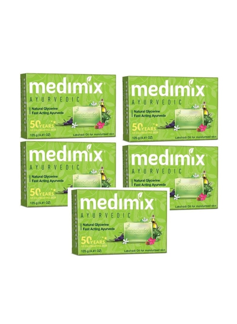 ميديميكس ميديمكس صابون الغليسرين الايورفيدا (5 × 125 غرام) - Image 1