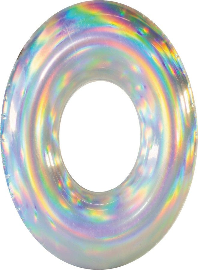 PoolCandy Jumbo Pool Tube, 42", Holographic - Image 1