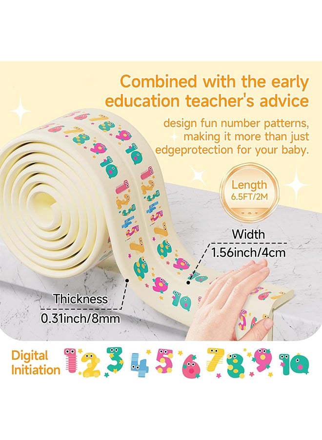 MXN 6.5ft Baby Proofing Edge & Corner Guard Protector Set, Edge Safety Bumpers, Baby Proofing Foam, Safety Furniture Bumper Protectors, Baby Proof Corners for Furniture Tables, 2M Edges & 10-piece Foam Corners - Image 2