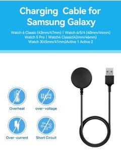 Tersely 1M/3.3ft 10W Fast Charging Cable Clip Dock Charger for Samsung Galaxy Watch 7/6/5/4 (40mm/44mm),FE, 6 Classic (43mm/47mm), Watch 5 Pro, Active 2/1, Watch4 Classic, Watch 3  - Image 3