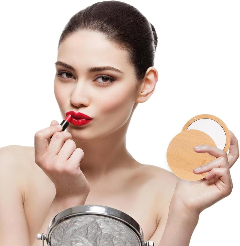 Pocket Mirror Compact Mini Handheld Makeup Mirror for Travel and Purse Use Small Portable for Women - Image 4