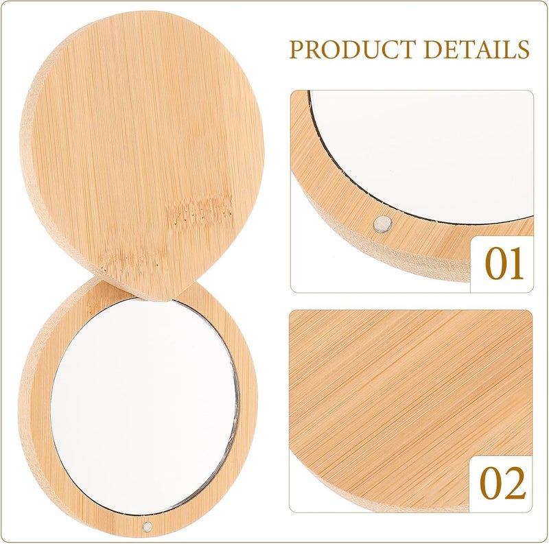 Pocket Mirror Compact Mini Handheld Makeup Mirror for Travel and Purse Use Small Portable for Women - Image 3