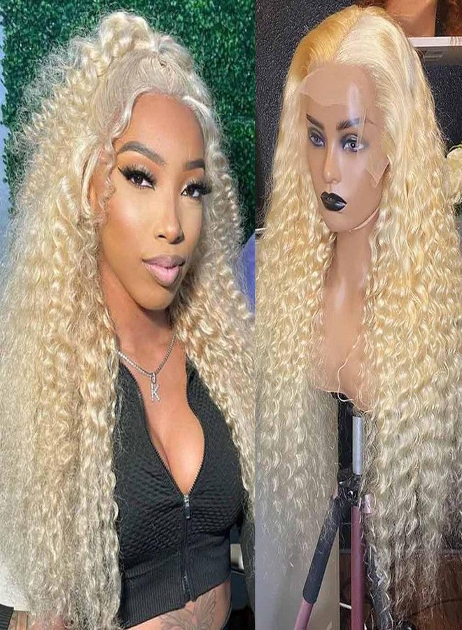 WPPIKK 613 Lace Front Wig Human Hair 180 Density Blonde Wig Human Hair Wet and Wavy Wigs for Black Women Glueless HD Lace Frontal Wigs (22 Inch) - Image 1