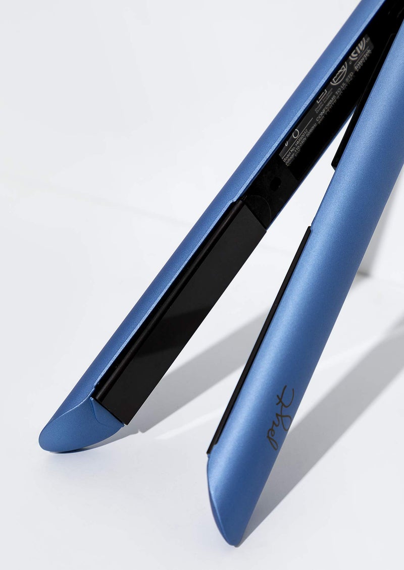 PYT Luxe Hair Straightener 1â€™â€™ Ceramic Flat Iron for Professional Styling. Dual Voltage 110/240, for Straighten, Curl or Wave.(Blue Topaz) - Image 2