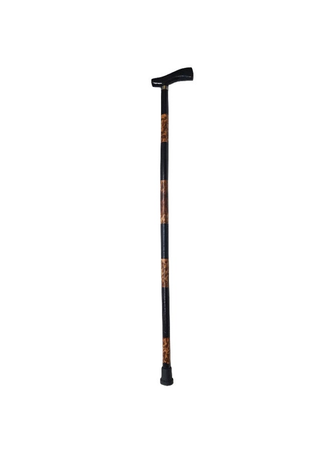 Generic Wooden crutch with black and brown plastic handle - Image 1