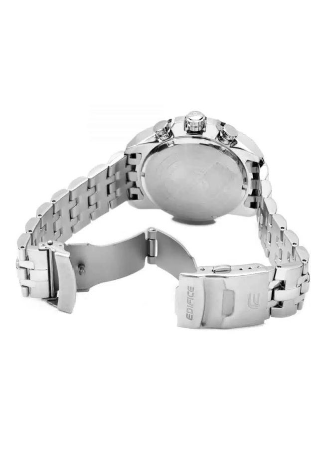 Casio Edifice EF-558D-1AV Men’s Chronograph Watch – Black Dial, Silver Stainless Steel Bracelet, Quartz Movement - Image 2