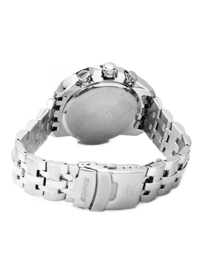 Casio Edifice EF-558D-1AV Men’s Chronograph Watch – Black Dial, Silver Stainless Steel Bracelet, Quartz Movement - Image 3