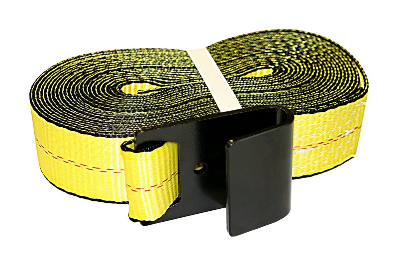 Everest - S1022 Premium Ratchet Tie Down 1 PK 2 IN. X 27 FT 3333 LBS. Working Load 10000 LBS. Break Strength Flat-Hook Cargo Straps Perfect for Moving Appliances, Lawn Equipment and Motorcycles, Vibrant Everest Yellow - Image 4