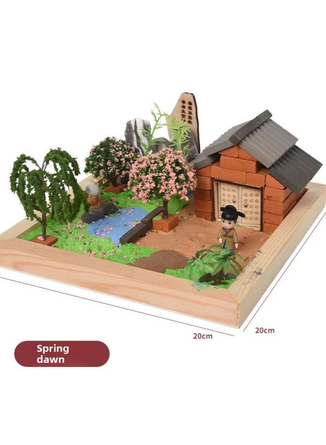 Landscape Big World DIY Micro Scene Crystal Glue Children's Toys Handmade DIY Material Bag Creative Making Toys-Color:Mini Clay Craftsman-spring Xiao - Image 1