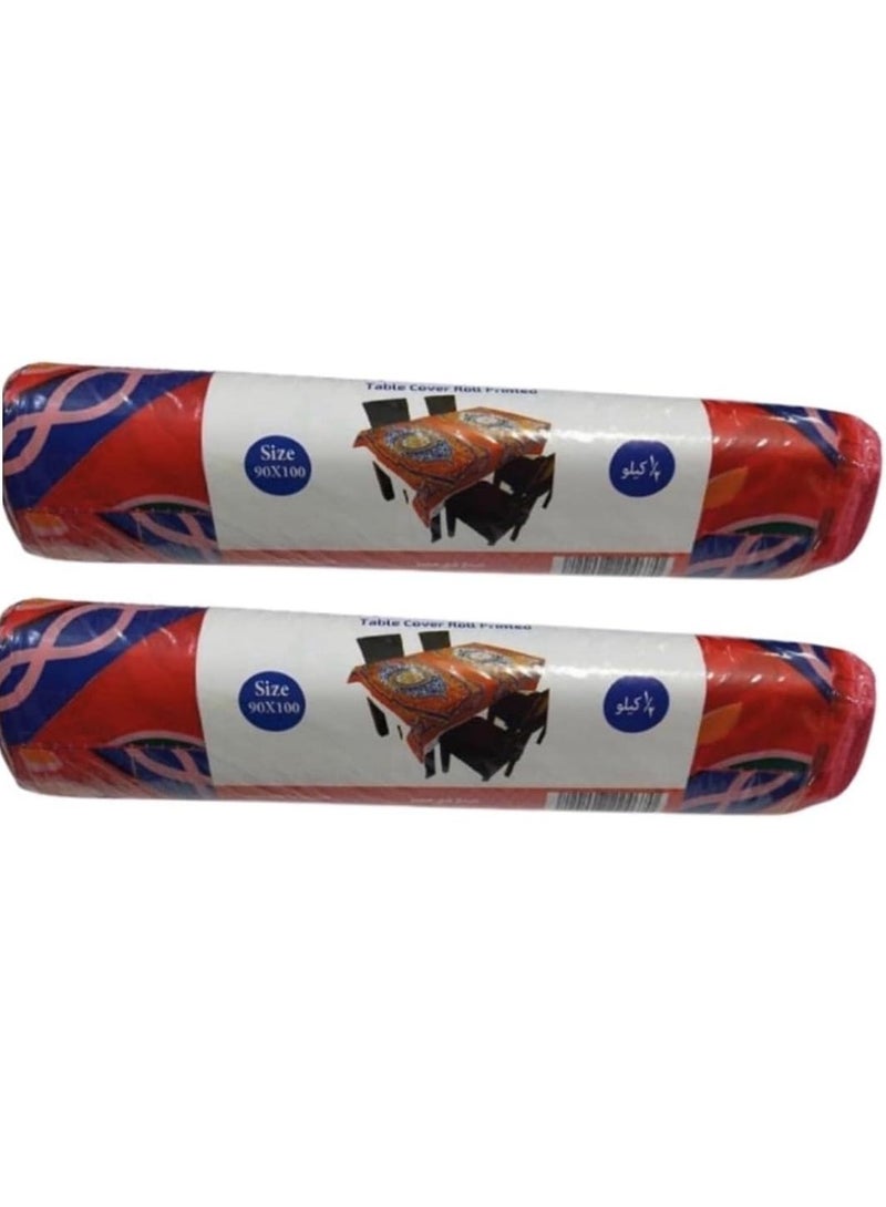 Two disposable tablecloth rolls with a Ramadan tent design 90 x 100 cm - Image 2