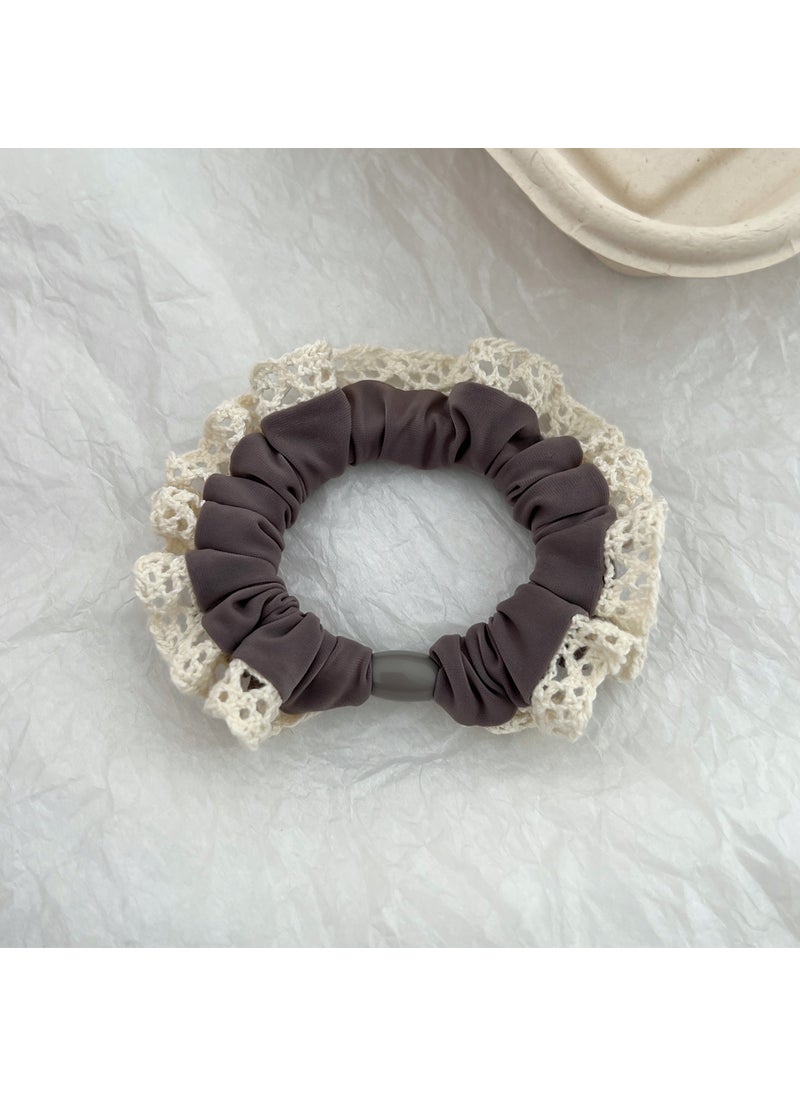 Generic - CANYI Korean Elastic Pearl Lace Hair Ties Q588-1 brown - Image 1