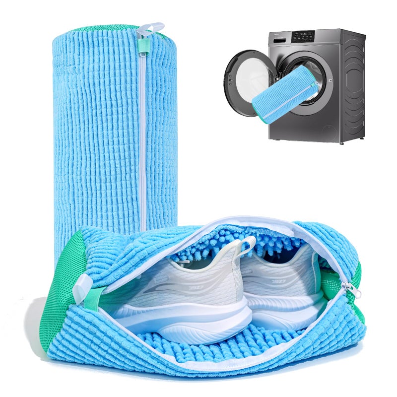 Shoe Washing Machine Bag Laundry Shoe Bag for Washer and Dryer  2pc Reusable Shoe Cleaning Bag for Sneaker Tennis Shoes Unstain Cleaner Kit Blue 2pcs