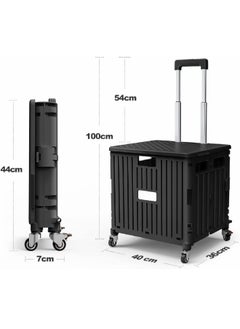 GT-Wheel 65L Foldable Utility Rolling Shopping Cart Heavy Duty Portable with 4 Wheels  - Image 2