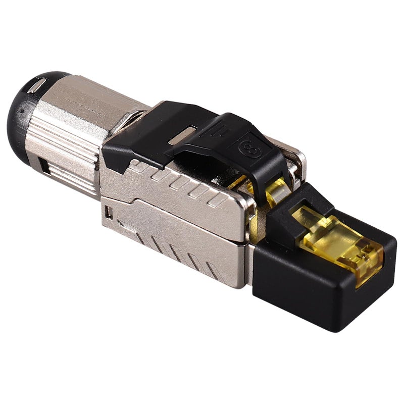 Cat8 Shielded RJ45 Pass Through Ethernet Connector Plug Tool Free Crimp LAN Coupler - Image 2