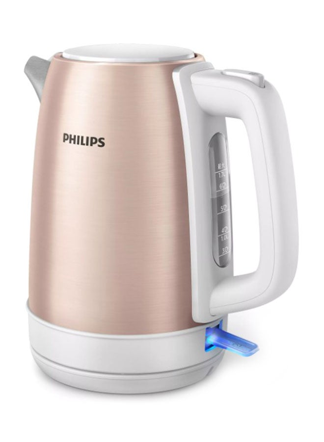 Philips Metal Kettle Daily Collection - Spring Opening, 360° Pirouette Base, 1.7 L 2200 W HD9350/96 Rose Gold - Image 2