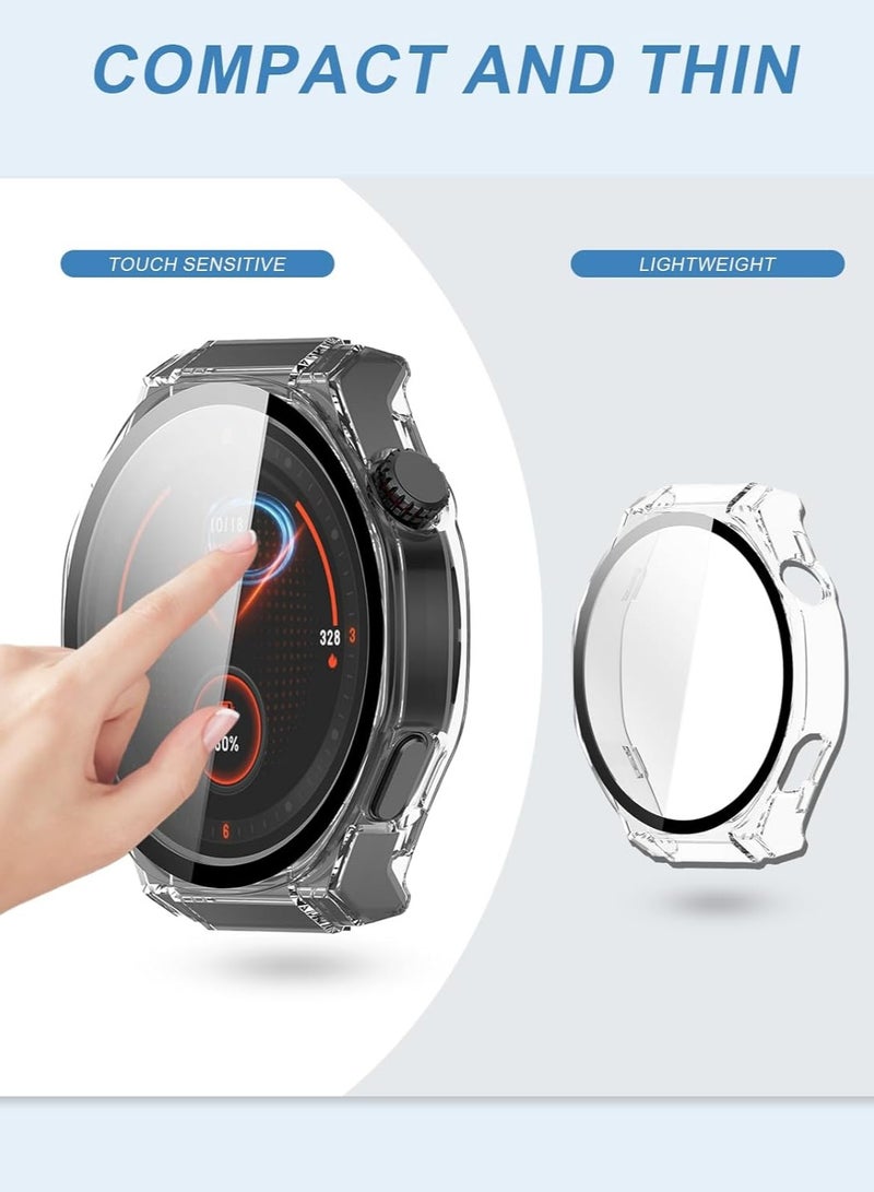 general (2-Pack) Honor Watch 5 Ultra Smartwatch Protective Case, Hard PC Case, 9H Tempered Glass Screen Protector, Full Coverage Integrated - Image 4