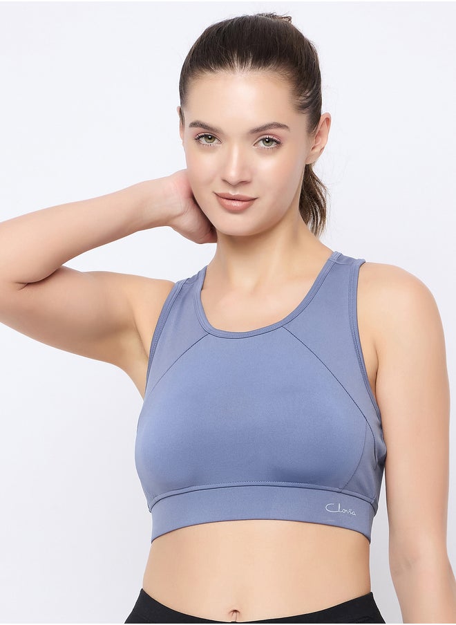 Clovia Medium Impact Padded Racerback Sports Bra  - Image 2