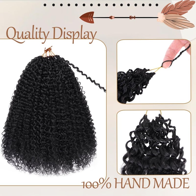 Beverlee Kinky Curly Micro Twist Crochet Hair - 8 Inch, 8 Packs, Synthetic Wavy Pre-Looped for Black Women - Image 3