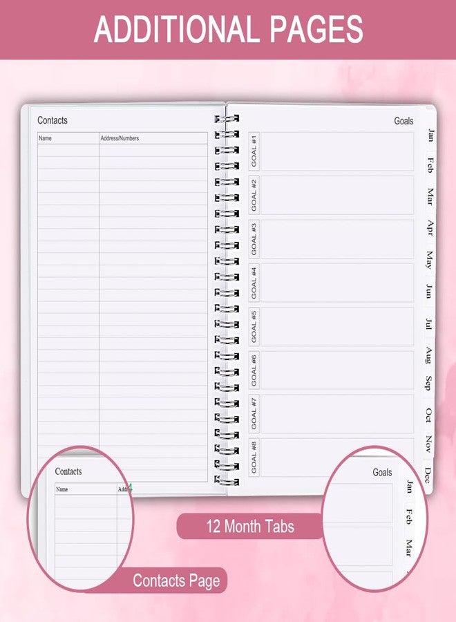 Cheericome Planner 2026, Monthly Planner Runs January 2026 to December 2026, Calendar Planner with Sturdy PP Cover, Weekly Planner 2026, Laminated Tabs, Twin Wire Binding, Elastic Bond, A5 Monthly Planners 2026 - Image 5